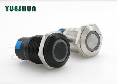 Cina 1NO 1NC Push Button Beralih 16mm Ring Type LED Illuminated Waterproof On Off Distributor