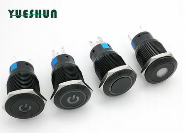 Cina 12V 24V LED Lighted Aluminium Push Button, Tahan Air Push Button On Off Switch pabrik