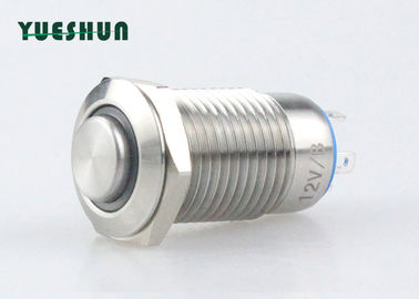 Cina 12V 36V 12mm LED Logam Push Button, Illuminated Push Button sesaat Beralih pabrik