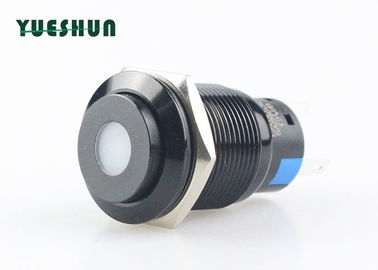 Cina 19mm Logam Push Button Beralih, Dot LED 12V Illuminated Push Button Switch Distributor