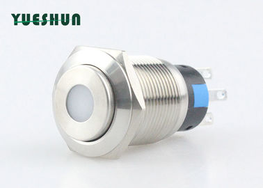 Cina Stainless Steel Menempel Logam Push Button Switch, 12V Otomotif Push Button Switch pabrik